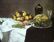 Edouard Manet Still Life with Melon and Peaches Spain oil painting reproduction